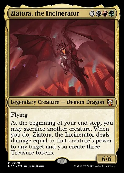 Ziatora, the Incinerator, card 279 from Modern Horizons 3 Commander