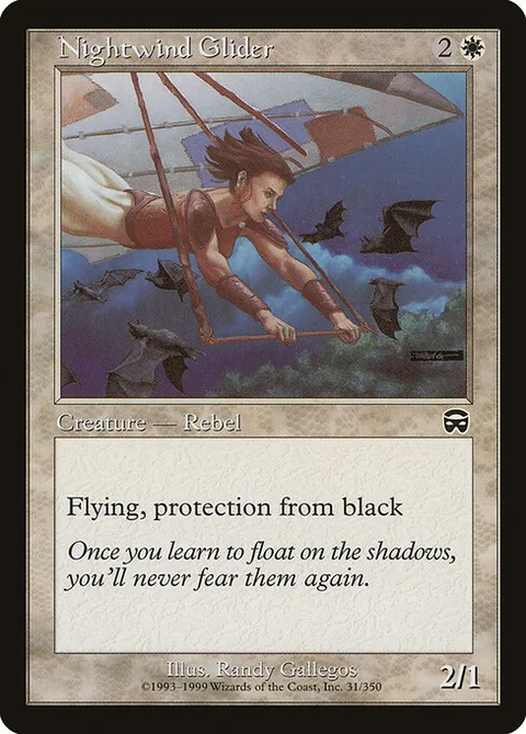 Nightwind Glider, card 31 from Mercadian Masques