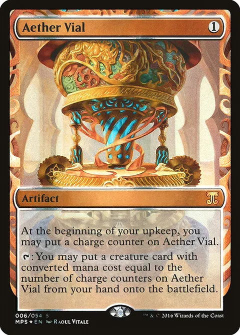 Aether Vial, card 6 from Kaladesh Inventions