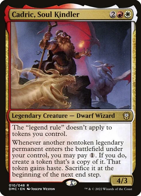 Cadric, Soul Kindler, card 10 from Dominaria United Commander