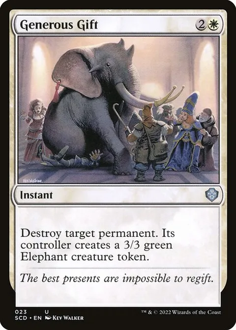 Generous Gift, card 23 from Starter Commander Decks