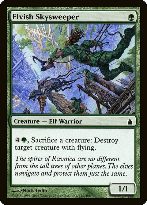 Elvish Skysweeper, card 162 from Ravnica: City of Guilds