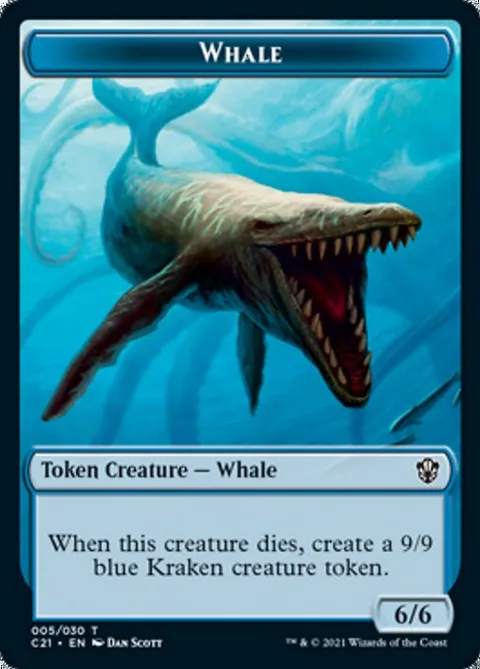 Whale, card 5 from Commander 2021 Tokens