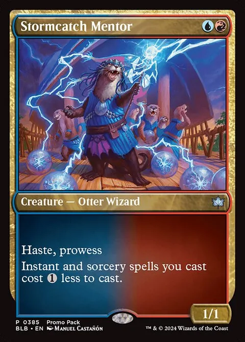 Stormcatch Mentor, card 385 from Bloomburrow