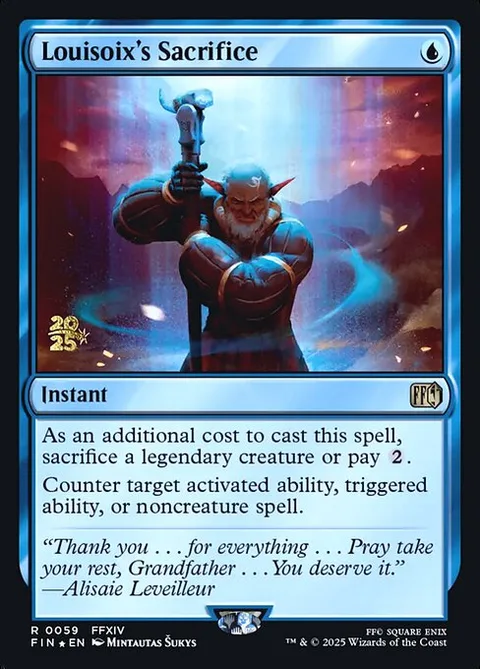 Louisoix's Sacrifice, card 59s from Final Fantasy Promos
