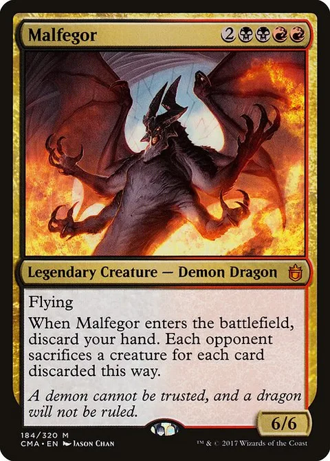 Malfegor, card 184 from Commander Anthology