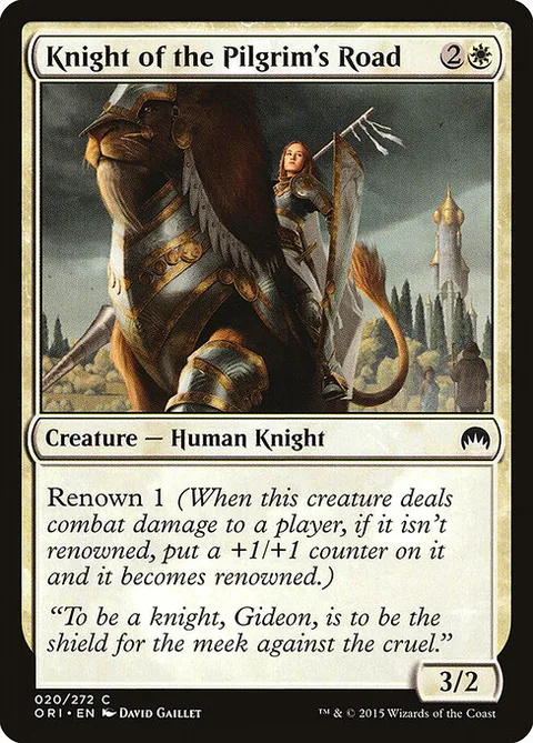 Knight of the Pilgrim's Road, card 20 from Magic Origins