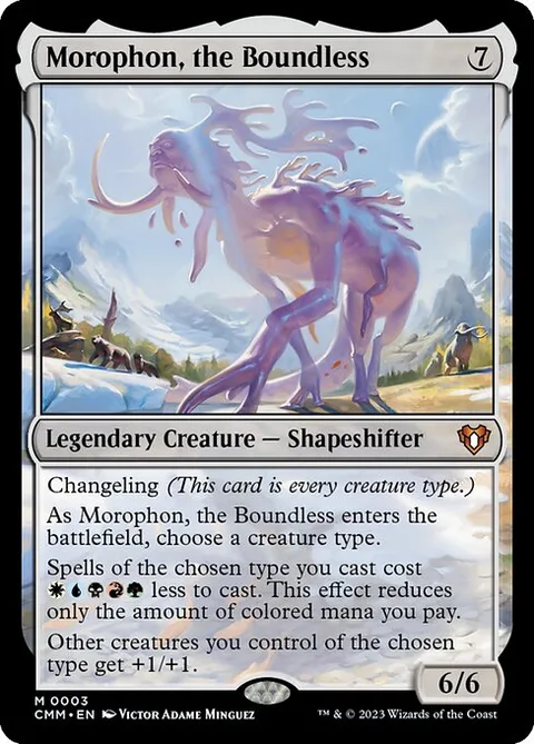 Morophon, the Boundless, card 3 from Commander Masters