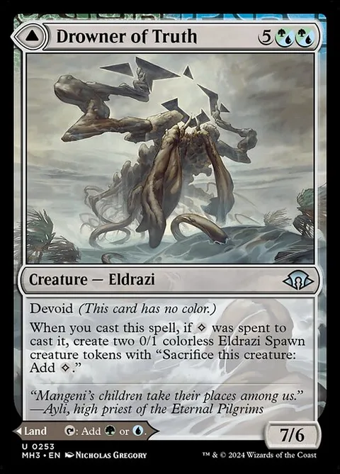 Drowner of Truth // Drowned Jungle, card 253 from Modern Horizons 3