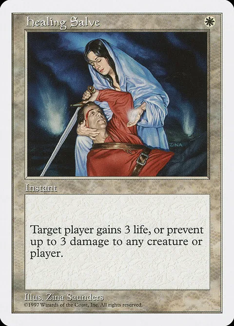 Healing Salve, card 33 from Fifth Edition