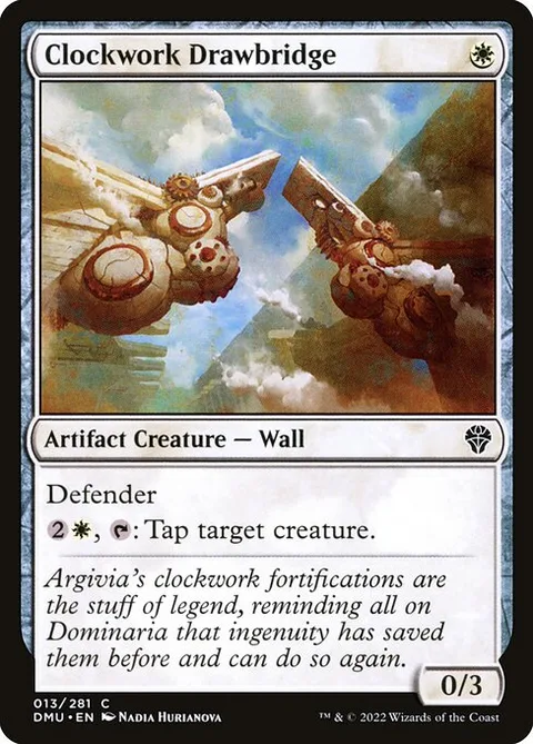 Clockwork Drawbridge, card 13 from Dominaria United