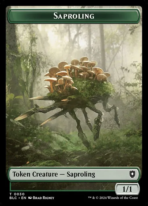 Saproling, card 30 from Bloomburrow Commander Tokens