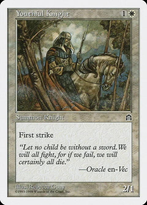 Youthful Knight, card 19 from Anthologies