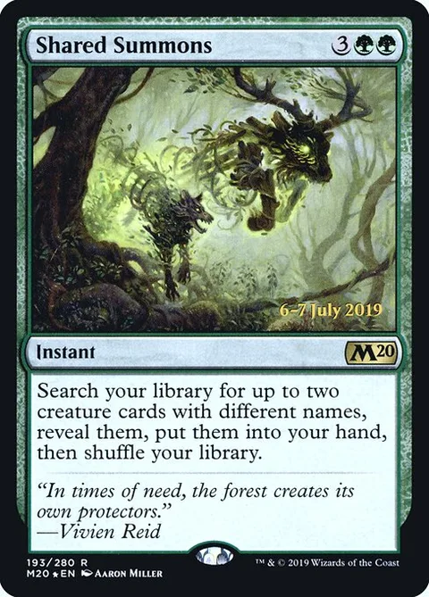Shared Summons, card 193s from Core Set 2020 Promos