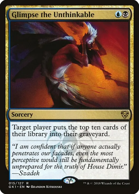 Glimpse the Unthinkable, card 15 from GRN Guild Kit