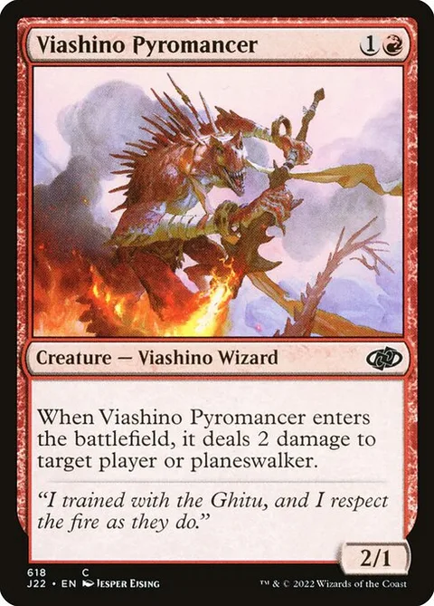 Viashino Pyromancer, card 618 from Jumpstart 2022