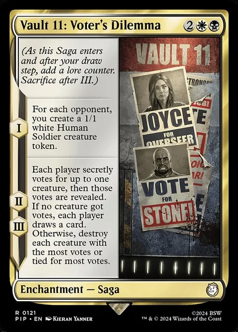 Vault 11: Voter's Dilemma, card 121 from Fallout
