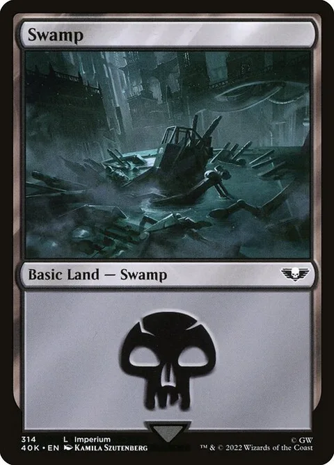 Swamp, card 314 from Warhammer 40,000 Commander