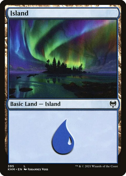 Island, card 395 from Kaldheim