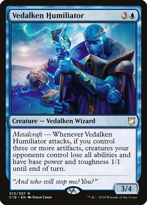 Vedalken Humiliator, card 13 from Commander 2018