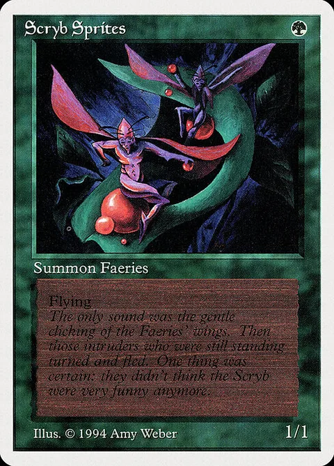 Scryb Sprites, card 215 from Summer Magic / Edgar