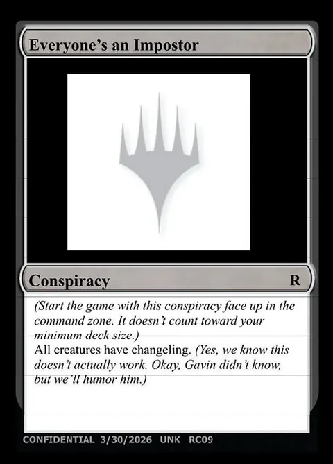 Everyone's an Impostor, card RC09 from Unknown Event