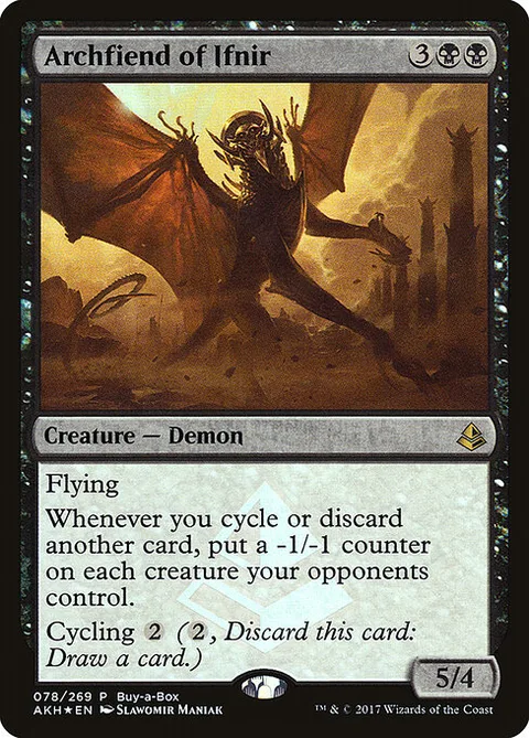 Archfiend of Ifnir, card 78 from Amonkhet Promos