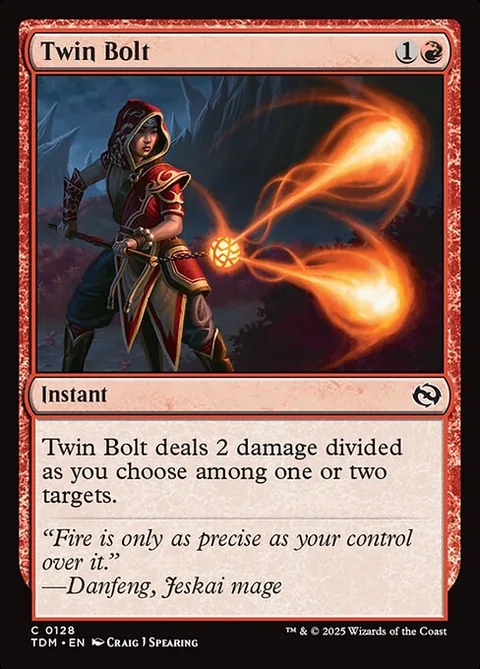 Twin Bolt, card 128 from Tarkir: Dragonstorm
