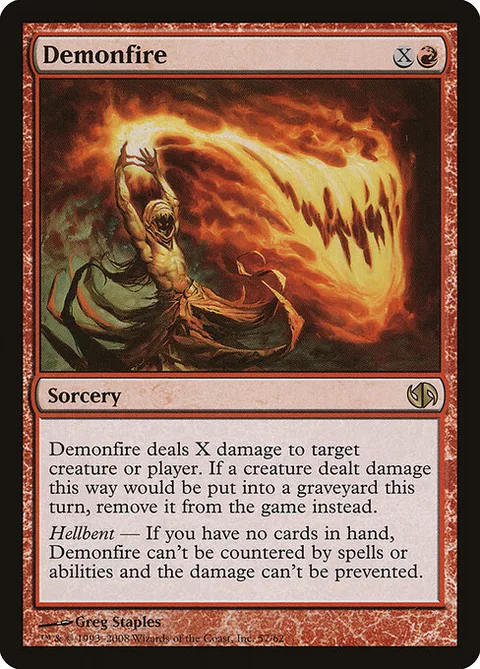 Demonfire, card 57 from Duel Decks: Jace vs. Chandra
