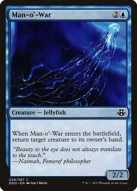 Man-o'-War, card 38 from Duel Decks: Elspeth vs. Kiora