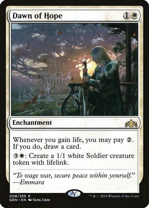 Dawn of Hope, card 8 from Guilds of Ravnica
