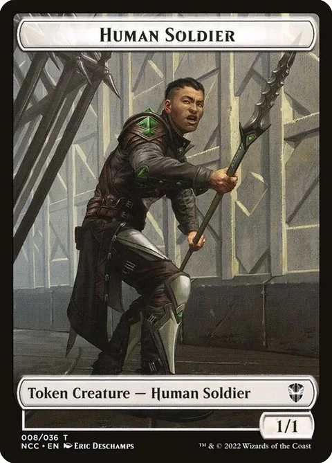Human Soldier, card 8 from New Capenna Commander Tokens