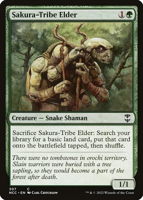 Sakura-Tribe Elder, card 307 from New Capenna Commander