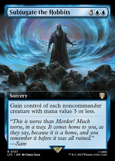 Subjugate the Hobbits, card 107 from Tales of Middle-earth Commander