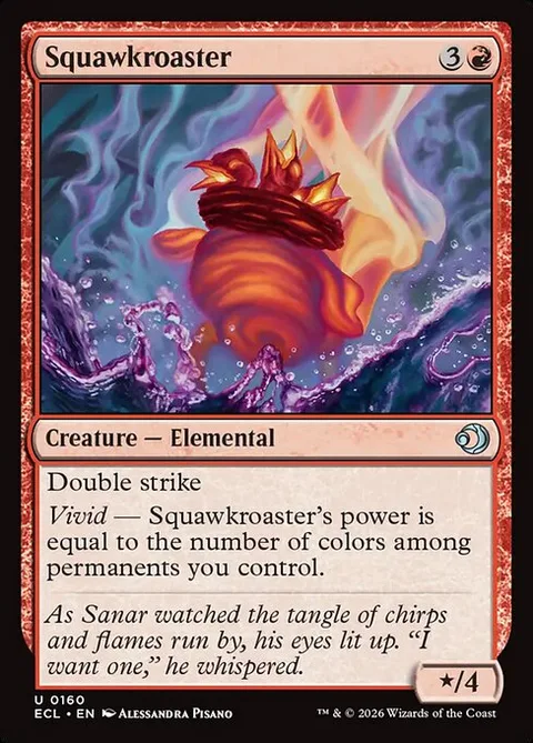 Squawkroaster, carte 160 de Lorwyn Eclipsed