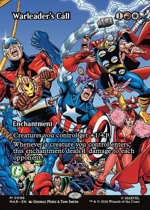 Warleader's Call, card 96 from Marvel Universe