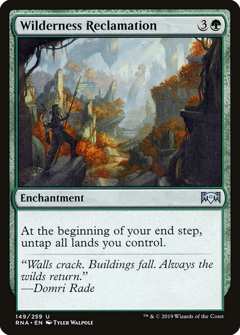 Wilderness Reclamation, card 149 from Ravnica Allegiance
