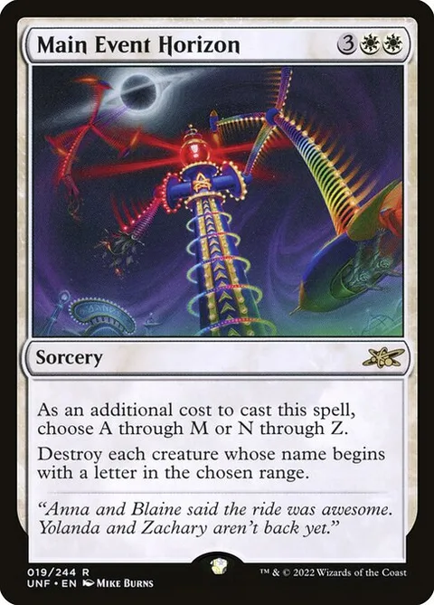 Main Event Horizon, card 19 from Unfinity