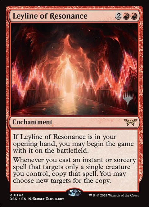 Leyline of Resonance, card 143p from Duskmourn: House of Horror Promos