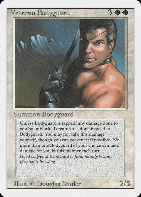 Veteran Bodyguard, card 42 from Revised Edition