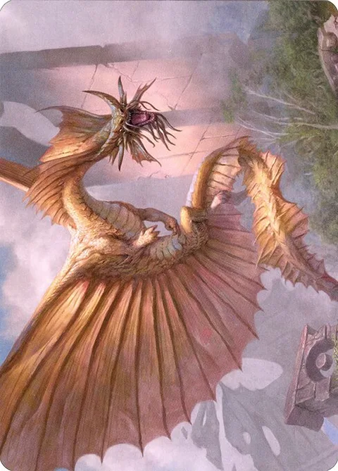 Ancient Gold Dragon // Ancient Gold Dragon, carte 28 de Battle for Baldur's Gate Art Series