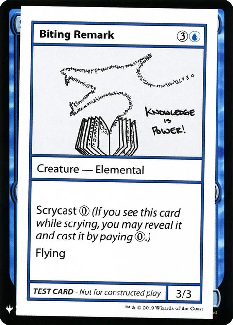 Biting Remark, card 17 from Mystery Booster Playtest Cards 2019