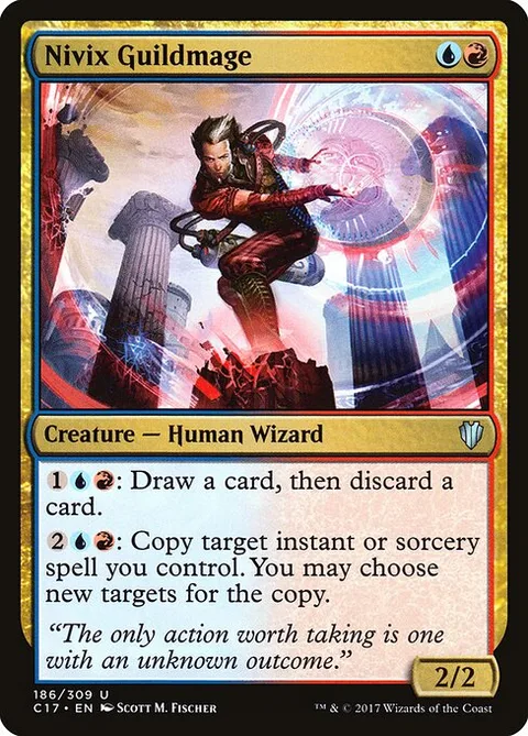 Nivix Guildmage, card 186 from Commander 2017