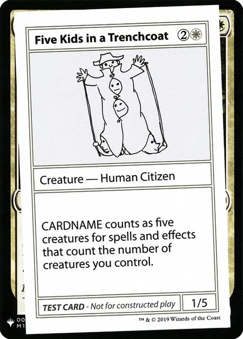 Five Kids in a Trenchcoat, card 5 from Mystery Booster Playtest Cards 2019