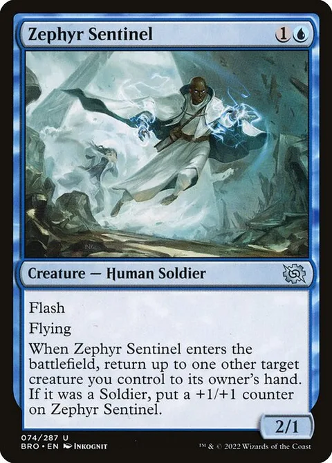 Zephyr Sentinel, card 74 from The Brothers' War