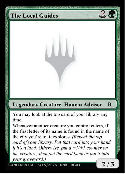 The Local Guides, card RG03 from Unknown Event