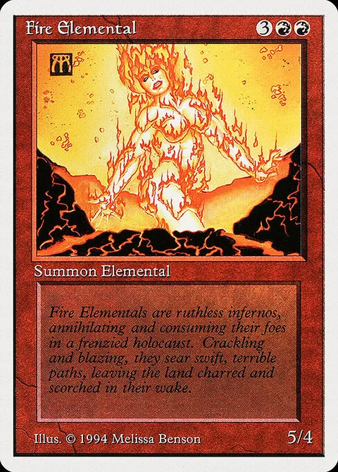 Fire Elemental, card 149 from Summer Magic / Edgar