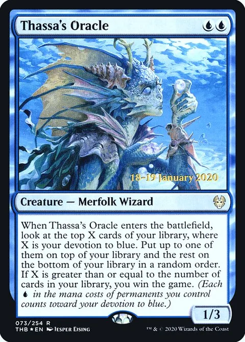 Thassa's Oracle, card 73s from Theros Beyond Death Promos