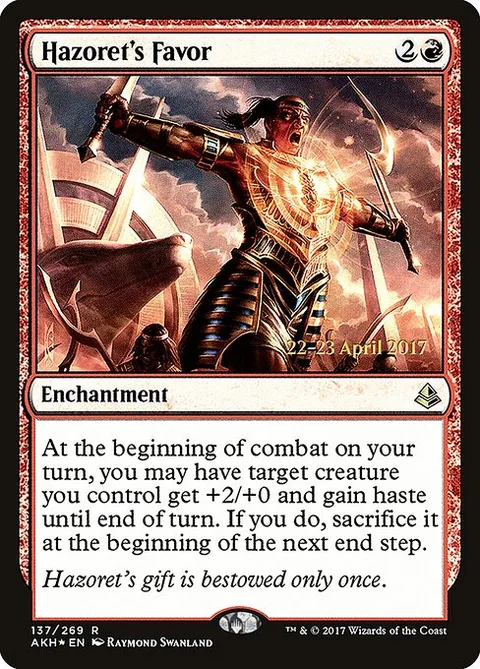 Hazoret's Favor, card 137s from Amonkhet Promos