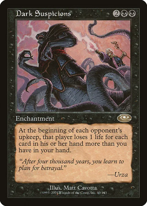 Dark Suspicions, card 40 from Planeshift